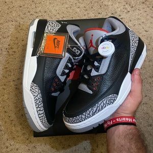 Air Jordan 3 retro black cement 2018 size 9.5 with box
